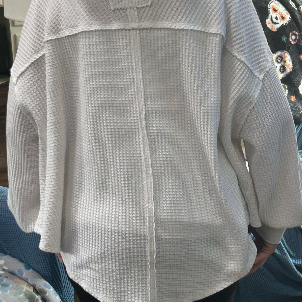 We The Free White waffle knit small - Picture 3 of 3